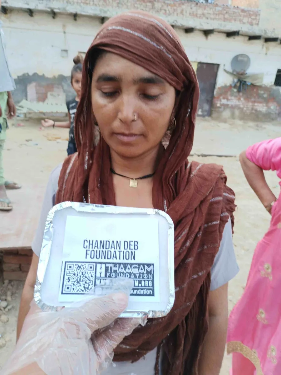 Seva moment shared by the Chandan Deb Foundation